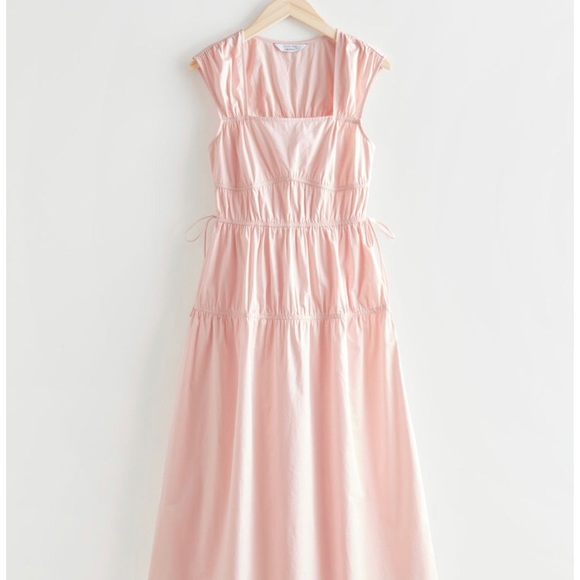 & other stories pink midi dress - Picture 4 of 6